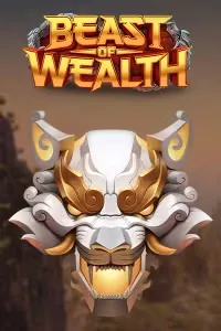 A golden mask with ornate designs, labeled 'Beast of Wealth